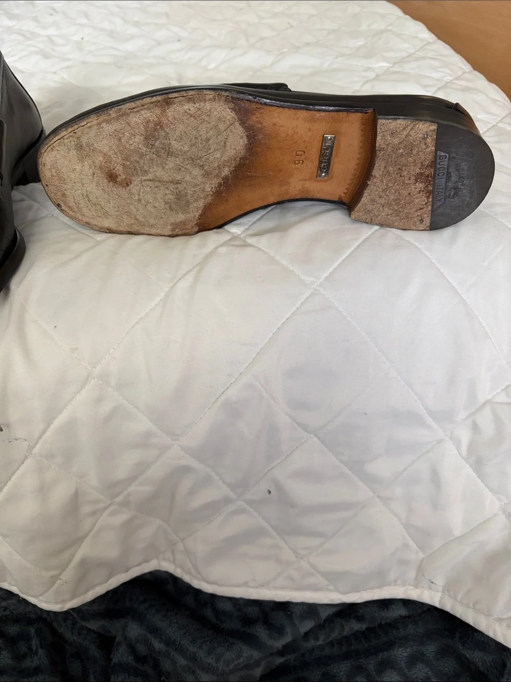 Gucci Black Leather Horsebit Loafers - Men's